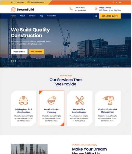 Dreambuild Construction WordPress Theme