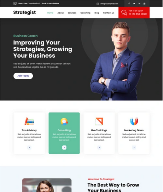 Business Coaching WordPress Theme