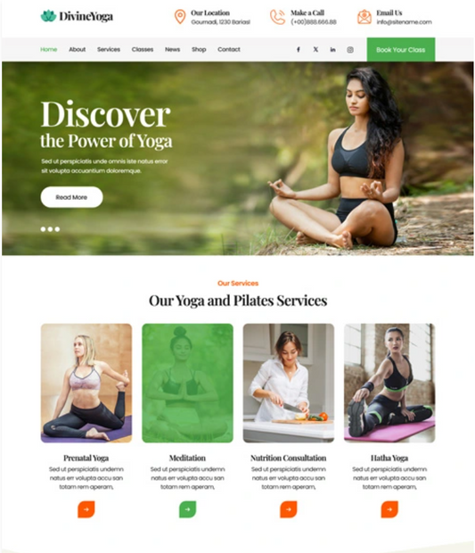 DivineYoga Spiritual WordPress Theme