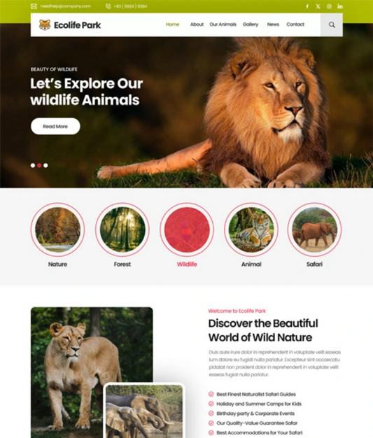 Ecolife Park WordPress Theme