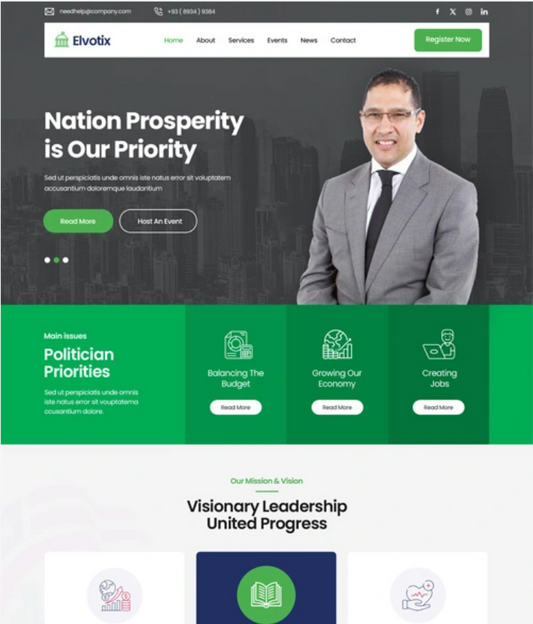 Elvotrix PRO Campaign WordPress Theme