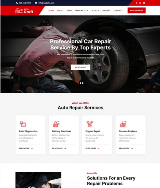 AutoCraft Mechanic Wordpress Theme