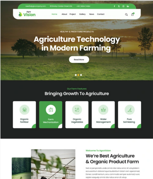 AgroVision WordPress Theme